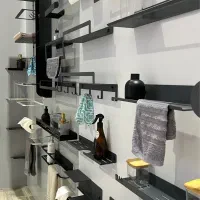 اکسسوری سرویس بهداشتی،حمام،دکور،چهارپایه فلزی مدرن|لوازم سرویس بهداشتی|شیراز, شهرک صنعتی شیراز|دیوار