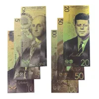 مجموعه 6عددی اسکناس دلار تزیینی کلکسیونی آب طلا|کلکسیون سکه، تمبر، اسکناس|کرج, شهرک بنفشه|دیوار