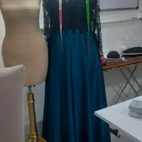لباس مجلسی مزون دوزی شده نو .کار شده یقه دلبری