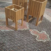 پایه گل چوبی