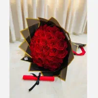 دسته گل روبانی