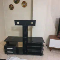 میز تلویزیون شیشه ای سالم و بدون خط