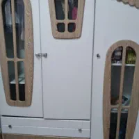 کمد دوتیکه جنس چوب  همراه با ویترین|جاکفشی، کمد، دراور|نظرآباد, رسالت|دیوار