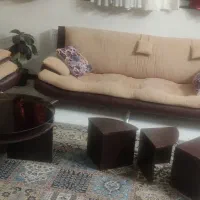 سرویس مبل ۷ نفره دست دوم + یک عدد کاناپه تکی