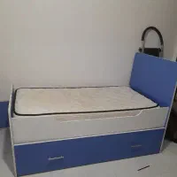 کمد و تخت دو طبقه با تشک|تشک تختخواب|بومهن, |دیوار