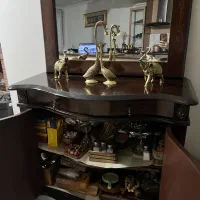 بوفه معرق کاری چوب راش|بوفه، ویترین، کنسول|کرج, برغان|دیوار
