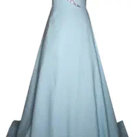 پیراهن دکلته مجلسی دنباله دار