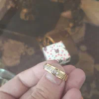 انگشتر نقره با ابکاری طلا