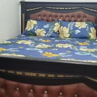 سرویس خواب کامل دو نفره (تخت+تشک، میز آرایش، دراور