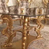 مبل سلطنتی ۹ نفره با دو میزبان ،جلو مبلی ودوعسلی|مبلمان خانگی و میز عسلی|هشتگرد, فاز ۱ مهستان|دیوار