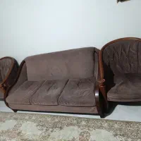 مبل ۹ نفره چوپ گردو با میز غذا ۶ نفره|مبلمان خانگی و میز عسلی|تهران, شهرک بعثت|دیوار