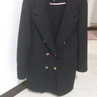 مانتو کتی مشکی و کرم مازراتی  دو نه ای ۵۰۰