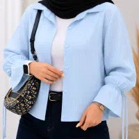 مانتو شومیزی بنددار عروسکی