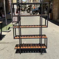 جاکفشی فلزوچوب پاف ویترین دکور|کتابخانه، شلف، قفسههای دیواری|تهران, نعمتآباد|دیوار