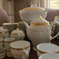 سرویس چینی ۹۵ پارچه برند YAMASEN ژاپن ابکاری طلا