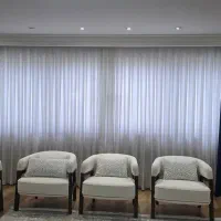 پرده سالن پذیرایی و اتاقی با چوب پرده تایوانی