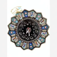 ساعت  الماس تراش با قاب خاتم کاری