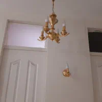 لوستر ۴ شاخه آبکاری طلا