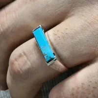 انگشتر یا حلقه اسپرت دستساز فیروزه نیشابور