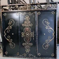 درب حیاطی باغی ، در ورودی آهنی ساده و طرح دار|مصالح و تجهیزات ساختمان|کاشان, خلیج فارس|دیوار