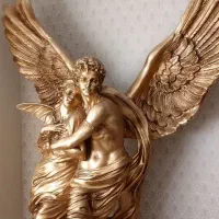 مجسمه فرشته طلایی دو متری، دکوراتیو و خاص، دست‌ساز