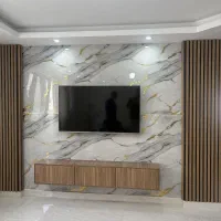تی وی وال مدرن ترموال ماربل شیت میز