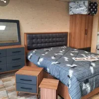 سرویس دو نفره ویدایی چوبکده اهورا|تخت و سرویس خواب|الوند, |دیوار