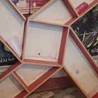 دکور چوبی طرح ستاره ای ومیز کامپیوتر|فروشگاه و مغازه|دورود, |دیوار