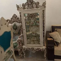 مبل سلطنتی ۷ نفره غذاخوری ۸ نفره و بوفه و جلو مبلی|مبلمان خانگی و میز عسلی|میاندوآب, |دیوار