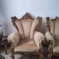 فروش مبل سلطنتی۹ نفره تمام چوب راش|مبلمان خانگی و میز عسلی|میناب, |دیوار
