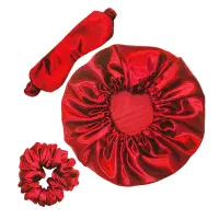 ست ۴تیکه اسکرانچی،روبالشتی،کلاه خواب،چشم بند