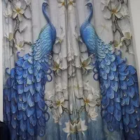 پرده پانچ مخمل الیزه سه بعدی ضخیم