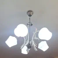 لوستر پنج شاخه درحد نو|لوستر و چراغ آویز|مشهد, حجاب (شهرک غرب)|دیوار