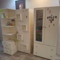 تخت کودک و نوجوان، همراه کمد 3تکه