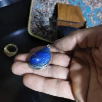 گردن آویز نقره کاملا دستساز لاجورد|جواهرات|ارومیه, |دیوار