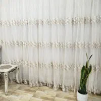 پرده تور سفید شیک و تمیز