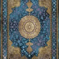 نمایی جذاب +فرش مدل نیلوفر فرش خلیج