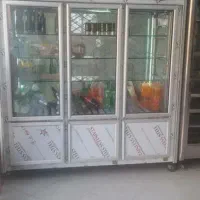 یخچال استیل دو طرف شیشه انباری دار