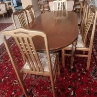 میز وصندلی ناهارخوری خوری ۶ نفره کاملا چوبی