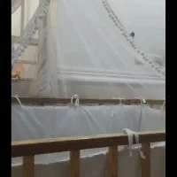 گهواره چوب نو کاکی|تخت و سرویس خواب|کاکی, |دیوار