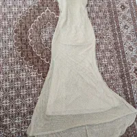 پیراهن مجلسی لانه زنبوری طلایی