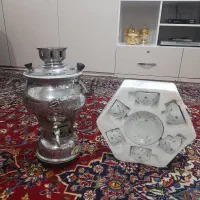 سماور گازی در حد نو کاملا سالم و سرویس فنجان