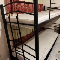 تخت خواب دوطبقه فلزی باتشک