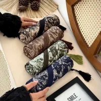 روسری توکا دور دوخت منگوله دار با رنگبندی خاص|لباس|میاندوآب, |دیوار