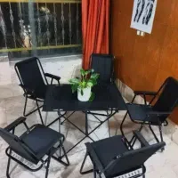 ست 4 نفره میز با صندلی 10فنر و فنر زیر نشیمنگاه|کوهنوردی و کمپینگ|قم, شاه ابراهیم|دیوار
