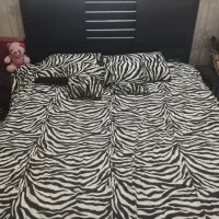 تخت خواب 2 نفره چوب با تشک طبی رویال