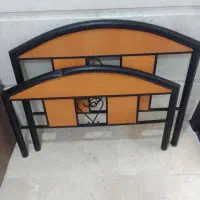 تختخواب یکنفره چوبی فلزی وتشک