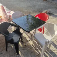 میز و صندلی ناهارخوری سه بعدی تاشو عمده