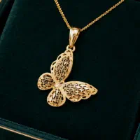 گردنبند طلا طرح پروانه