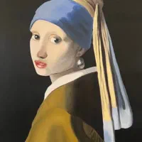 نقاشی موجود دختری با گوشواره مروارید